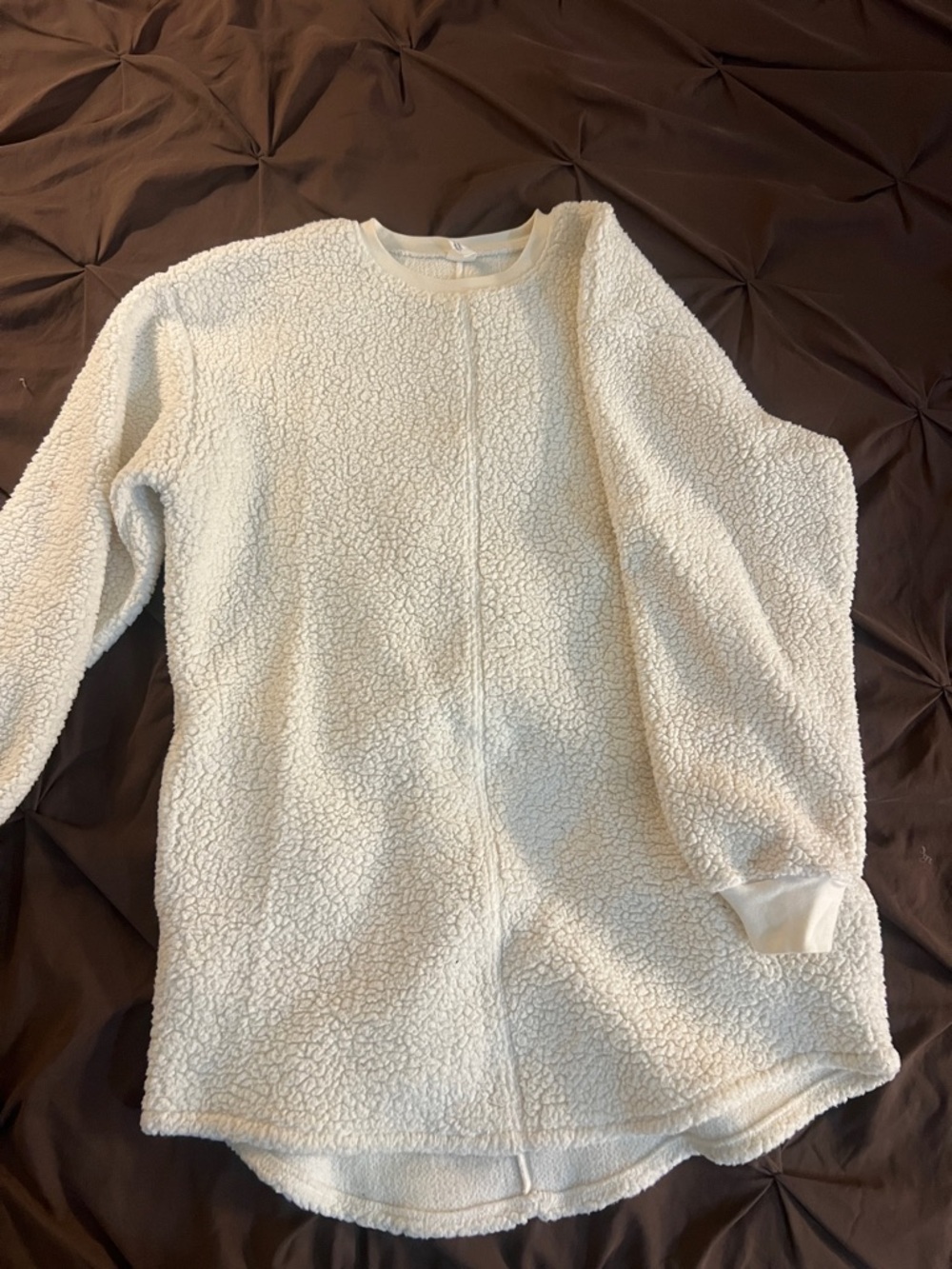 Melrose and Market Cream Sherpa Pullover Sweatshirt